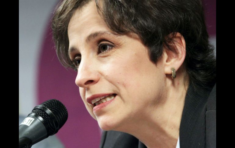 Carmen Aristegui fungió como presentadora del libro de Ana Lilia Pérez.  /