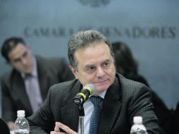 El senador priista por Quintana Roo, Joaquín Coldwell, durante una sesión en comisiones de la Cámara alta. NTX  /