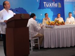 El Presidente Felipe Calderón urgió a los mandatarios de Mesoamérica a robustecer la seguridad. NOTIMEX  /