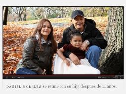 Gracias a 142 caracteres, Daniel Morales volvió a encontrar a su hija luego de 10 años. ESPECIAL  /