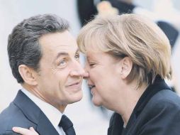 Sarkozy y Merkel esperan que el plan diseñado para sortear la crisis europea sea aceptado. NTX  /