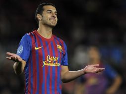 Pedro Rodríguez se despachó con dos goles en el triunfo del Barcelona. AFP  /