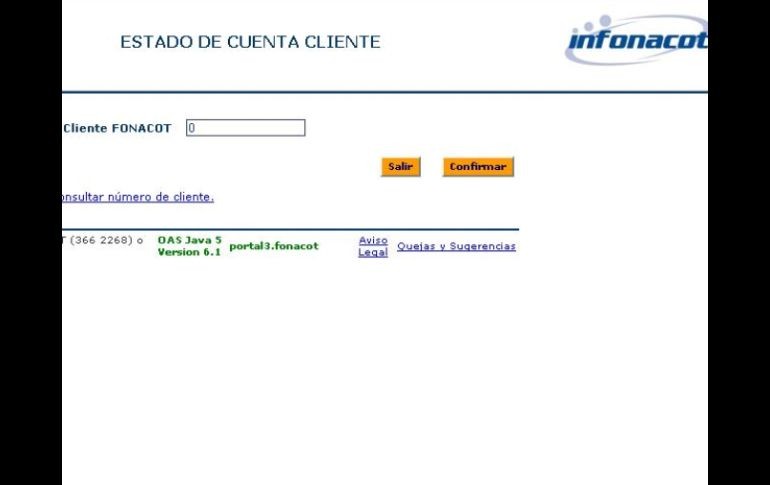 El portal oficial de Fonacot brindará mejor información a los derechohabientes. ESPECIAL  /