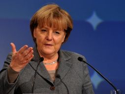 La canciller alemana, Ángela Merkel, ha buscado una solución a la crisis de la zona euro. AFP  /