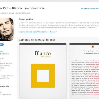Poema 'Blanco' de Octavio Paz encabeza las descargas para iPad