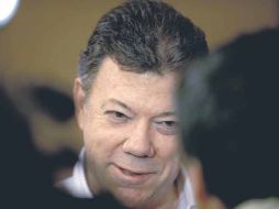 Juan Manuel Santos, señala que la guerrilla está cada vez más débil, aunque reconoce que no está totalmente derrotada. AFP  /
