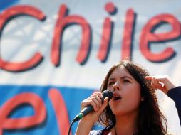En los últimos meses, Camila Vallejo ha encabezado protestas de estudiantes chilenos por mejores condiciones educativas. AFP  /