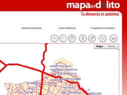 La página hace llegar denuncias de delitos o irregularidades a la Secretaría de Seguridad Ciudadana.  /