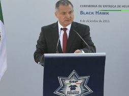 El secretario de Seguridad Pública otorgó una conferencia en el Instituto de Ciencias Penales. NTX  /