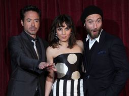 Robert Downey Jr, Noomi Rapace y Jude Law. AFP  /