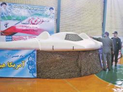 La Guardia Revolucionaria difundió la imagen del avión no tripulado de la Unión Americana. EFE  /