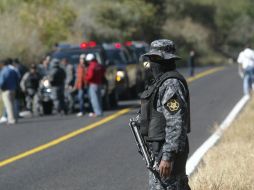 La víctima fue encontrada a 500 metros de su domicilio ubicado en la carretera que conduce de Guadalajara a Saltillo.  /