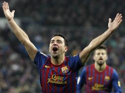 Xavi anotó el segundo gol del Barcelona en el partido. EFE  /
