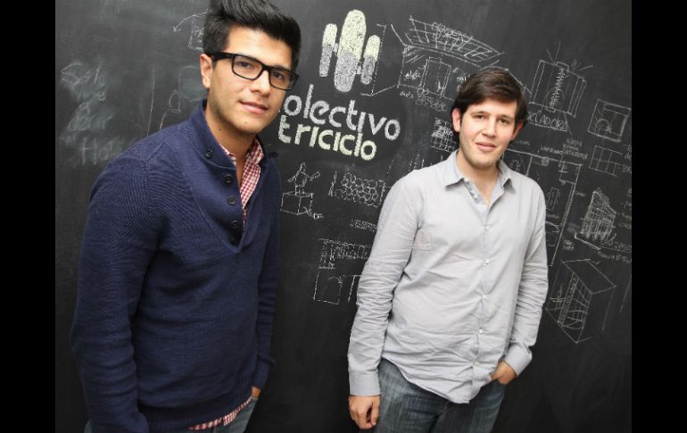 Raúl Gandarilla y Luis Guillermo Natera encabezan el Colectivo Triciclo.  /