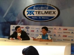 El piloto de 15 años de edad expresó, en rueda de prensa, su agradecimiento por la oportunidad.  /