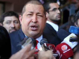 Chávez arremete de nueva cuenta contra su homólogo estadounidense, luego de que ayer lo llamara 'farsante'. EFE  /