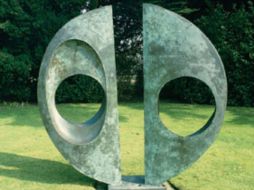En la imagen la escultura que fue robada, según mencionan autoridades se está volviendo común el robo de esculturas metálicas. ESPECIAL  /