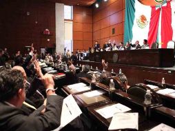 En la sesión de hoy, la Comisión Permanente aprobó crear un grupo de trabajo que investigue las agresiones a normalistas. EL UNIVERSAL  /