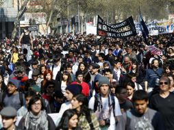 Universitario schilenos realizaron un total de 42 marchas en seis meses de protestas estudiantiles. ARCHIVO  /