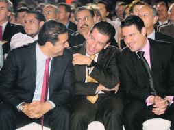 Héctor Vielma, Miguel Castro y Aristóteles Sandoval son tres de los aspirantes a la candidatura del PRI para la gubernatura de Jalisco.  /