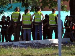Integrantes del Erpac a su llegada a la ciudad de Villavicencio. AFP  /