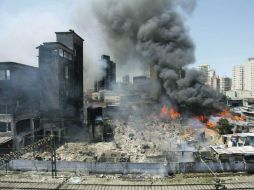 El incendio en Sao Paulo dejó una víctima. EFE  /