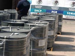 El contenedor incautado quedó a disposición del agente del Ministerio Público de la Federación. ARCHIVO  /