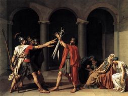 En 1825 muere el pintor francés Jacques Louis David. En la foto su cuadro: El juramento de los Horacios. ARCHIVO  /