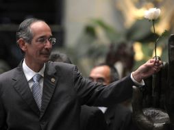 El presidente de Guatemala, Álvaro Colom, en el Palacio Nacional de Ciudad de Guatemala. EFE  /