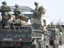 De los ocho mil efectivos de la Sedena 600 fueron desplegados al sur para reforzar la seguridad en límites con Veracruz. ARCHIVO  /