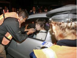 Del 1 al 29 de este mes se han realizado mil 88 exámenes con alcoholímetro.  /