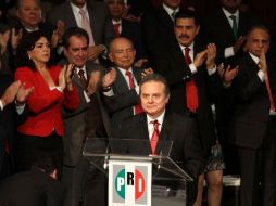 El líder del PRI, Pedro Joaquín Coldwell, pidió que el candidato Enrique Peña Nieto tenga igual participación en medios. ARCHIVO  /