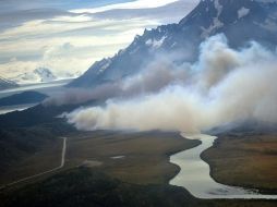 Chile declaratoró 'zona de catástrofe' a la provincia de Última Esperanza por el incendio en el Parque Nacional Torres del Paine. EFE  /