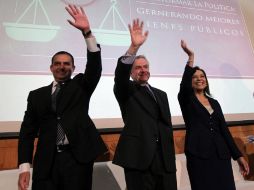 Ernesto Cordero, Santiago Creel y Josefina Vázquez Mota. Los precandidatos saben de la propuesta, a decir de Cecilia Romero. NTX  /