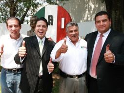 En la foto Miguel Castro de Tlaquepaque; Aristoteles Sandoval, Guadalajara; Antonio Mateos, Tonala y Hector Vielma, Zapopan. ARCHIVO  /