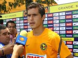 Paúl Aguilar habló sobre la competencia interna en el América. MEXSPORT  /