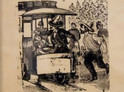 En la imagen, el grabado 'Tranvía'. NOTIMEX  /