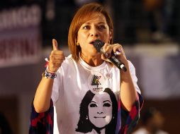 La precandidata presidencial del PAN, Josefina Vázquez Mota, llamó a los aspirantes de los otros partidos a no cantar victoria. ARCHIVO  /
