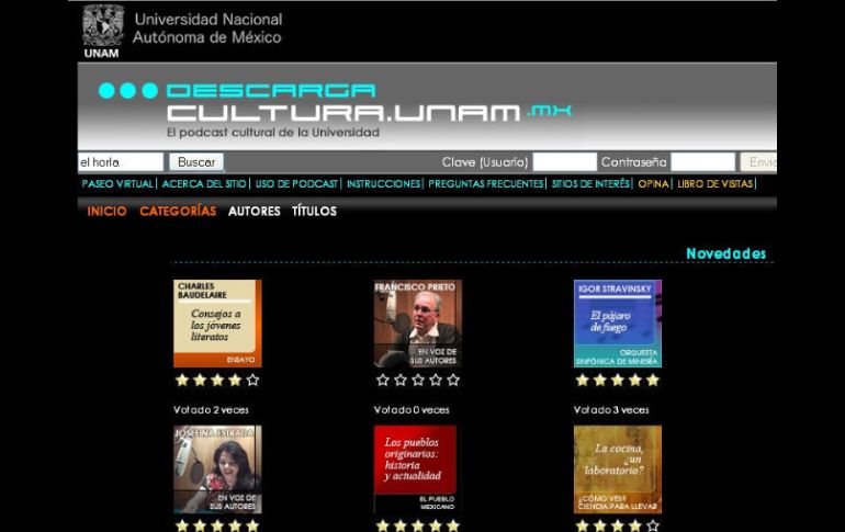 El sitio pondrá a disposición de los cibernautas 'El Horla', 'Prisión perpetua' y 'Poesía'. ESPECIAL  /