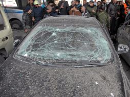 El lugar donde se ha producido el ataque suicida en el barrio de al-Midan en Damasco. EFE  /