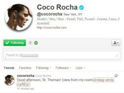 Coco Rocha alterna mensajes personales y notas alegres con una plataforma más comercial. AP  /