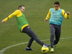 Andrés Iniesta se lesionó durante un partido de la Copa del Rey. EFE  /