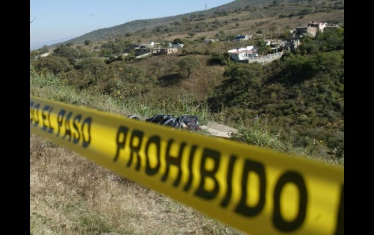 Las cabezas estaban envueltas en una bolsa de plástico negra.  /