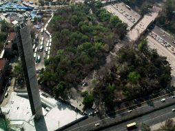 La obra ocupa un área de 2 mil metros cuadrados, justo en medio del edificio de la Secretaría de Salud y Chapultepec. NTX  /