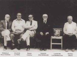 Algunos maestros de la Escuela de Arquitectura que cambió la cara de la ciudad. ESPECIAL  /