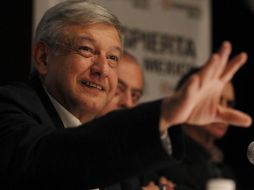 El precandidato del PRD, AMLO, dice que su administración estará conformada por personas extraordinarias. ARCHIVO  /