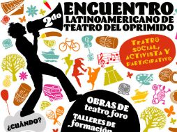 El encuentro tiene como objetivo difundir la herramienta escénica del oprimido. En la imagen, detalle del cartel publicitario.  /