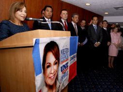 La precandidata del PAN Josefina Vázquez Mota dice que su estrategia sigue y que está lista para debatir. EL UNIVERSAL  /