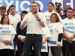 El precandidato panista Ernesto Cordero dice que de ser candidato le ganará a Peña Nieto. NTX  /
