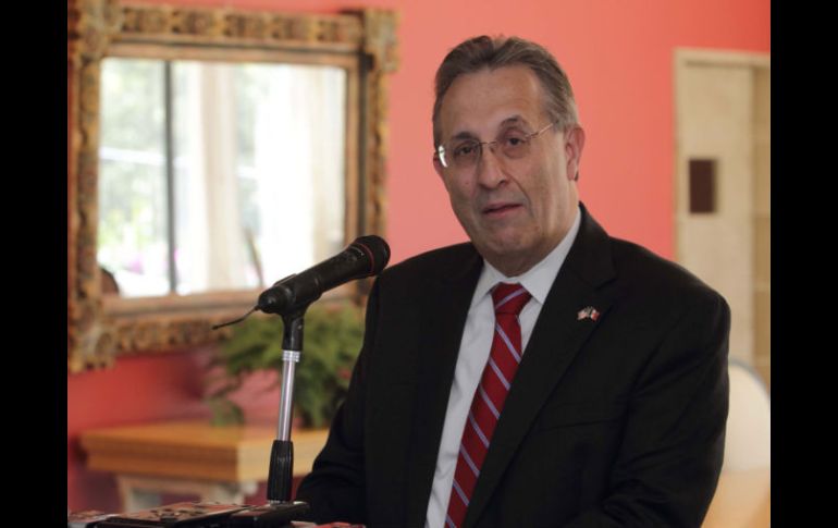 Anthony Wayne, embajador de EU en México en rueda de prensa donde reitera compromiso de lucha contra el narco. EL UNIVERSAL  /